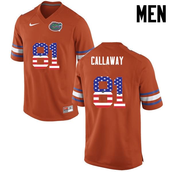 NCAA Florida Gators Antonio Callaway Men's #81 USA Flag Fashion Nike Orange Stitched Authentic College Football Jersey WDT3064CJ